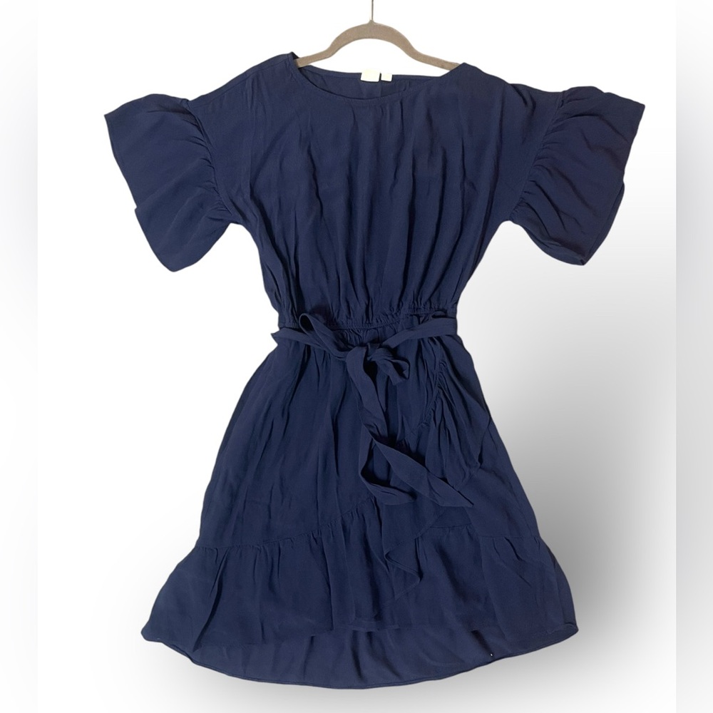 Old Navy , navy blue uniform belted  mini summer dress , size XS